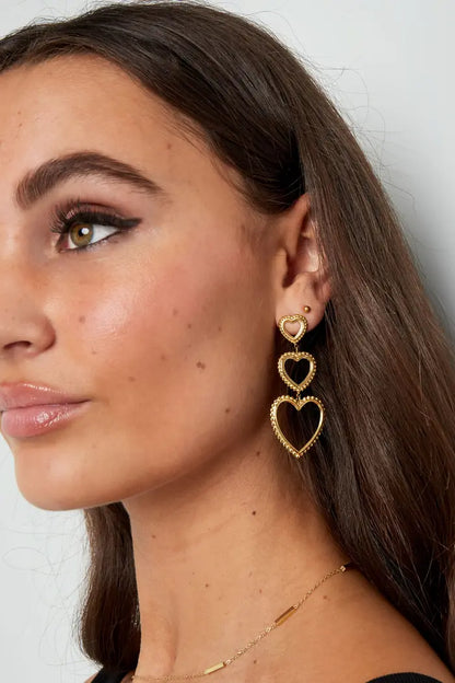 Big Hearts Earring - oorbel