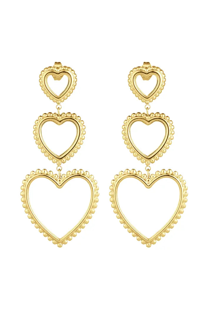 Big Hearts Earring - oorbel