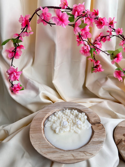 Teake  flower candle